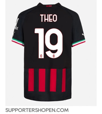 AC Milan Theo Hernandez #19 Hemma Matchtröja 2022-23 Kortärmad